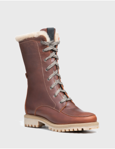 Bottes d'Hiver Cuir et Laine Femme Anfibio Stockholm