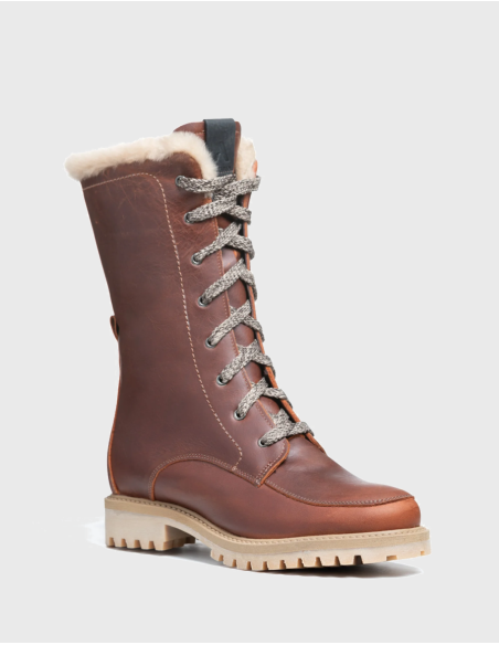 Winter Boots Women's Leather and Wool Anfibio Stockholm