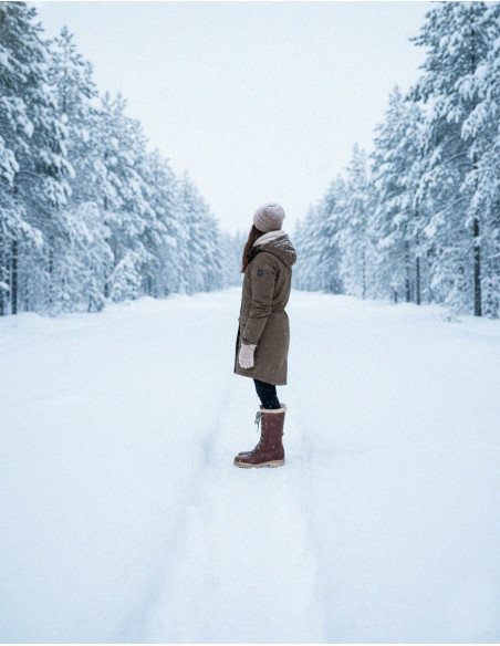 Winter Boots Women's Leather and Wool Anfibio Stockholm