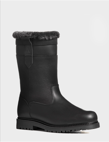Bottes d’hiver homme Anfibio Harfang — laine naturelle & cuir imperméable — Fabriquées à Montréal