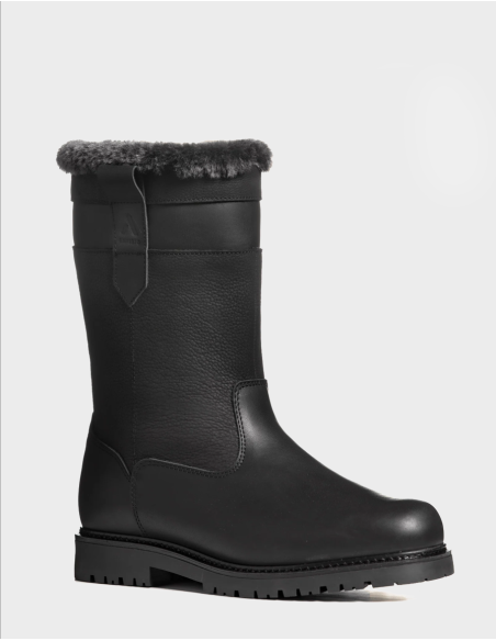 Bottes d’hiver homme Anfibio Harfang — laine naturelle & cuir imperméable — Fabriquées à Montréal