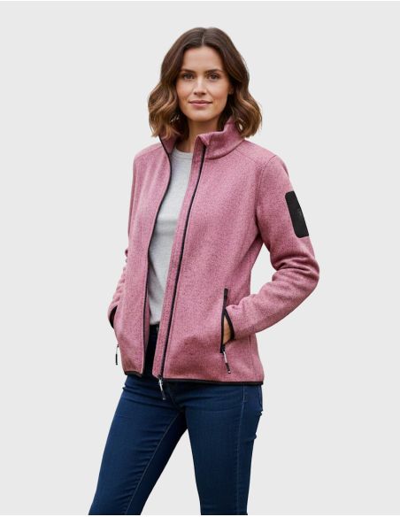 Veste polaire en tricot Femme James Nicholson Rose mélangé