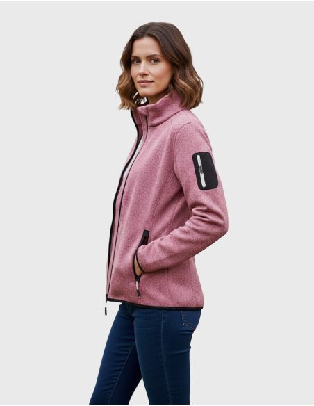 Veste polaire en tricot Femme James Nicholson Rose mélangé