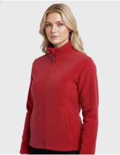 Veste Polaire Haute Densité Femme rouge