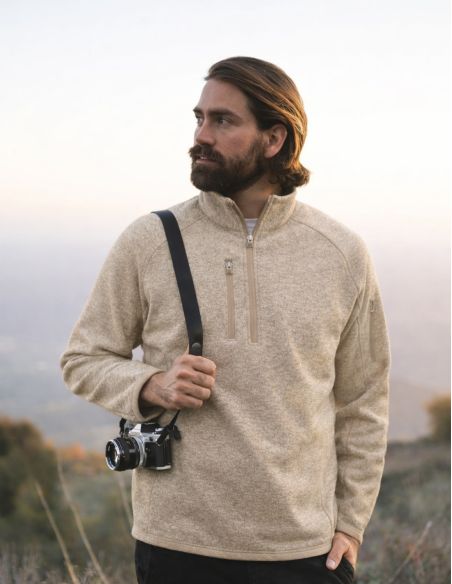 Pull homme Avalante ¼-zip finition ultra-douce & confort soigné