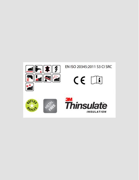 Insulated 3M Thinsulate S3 Safety Shoes Metal-free