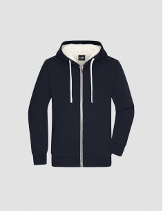 Sweatshirt à capuche hommme Zippé Doublé sherpa