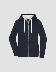 Sweatshirt à capuche femme Zippé Doublé sherpa