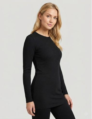 Women's long thermal top Heat Holders – Black -20°C – Warm winter look