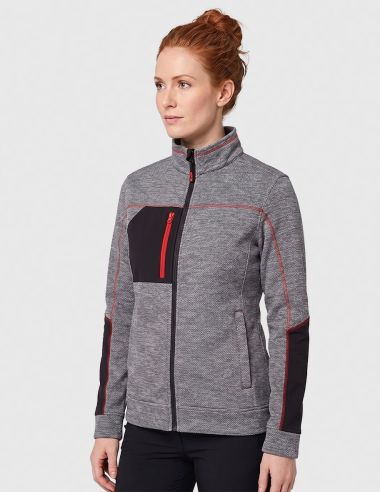 Women's reinforced knitted fleece jacket James & Nicholson JN1817