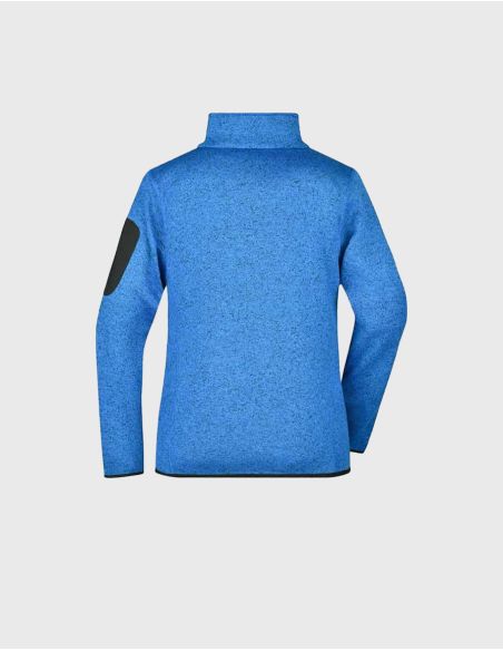 Ladies' Knitted Fleece Jacket with stand-up collar James Nicholson