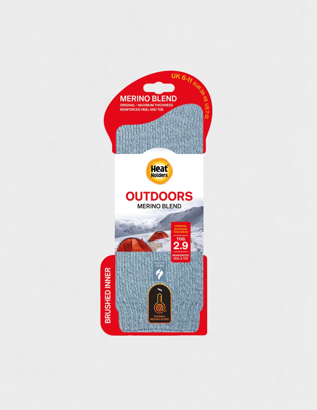 Chaussettes homme mérinos · Chaleur naturelle jusqu'à −50 °C · Heat Holders (5 coloris)