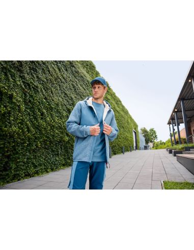 Men’s knitted sherpa-lined fleece jacket James & Nicholson JN1874 – Severe cold −20 °C / −4 °F
