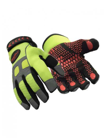 Men's Ultra Grip High Visibility Bi-material Gloves 0279 Refrigiwear