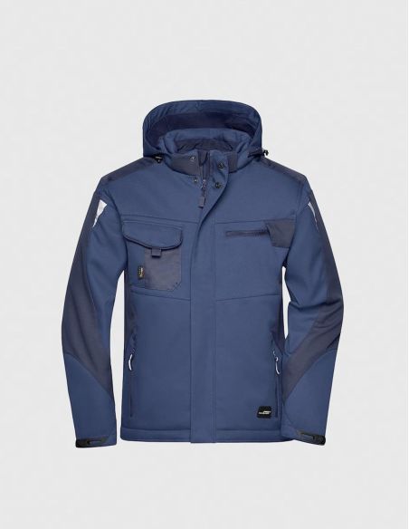Veste Softshell 3 Couches à Capuche Doublure Thermique -25°C – James & Nicholson JN824