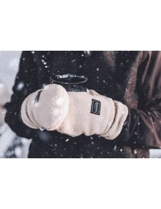 Women's Winter Mitt Touchscreen Recycled Sherpa Thinsulate – Watson Gloves Lady Baa Baa Mitt 9383 2