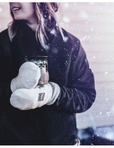 Women's Winter Mitt Touchscreen Recycled Sherpa Thinsulate – Watson Gloves Lady Baa Baa Mitt 9383