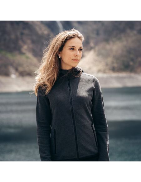 Sweatshirt zippé à capuche Femme Novarra