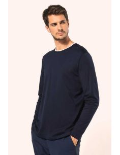 T-shirt manches longues col rond Homme coton Supima®