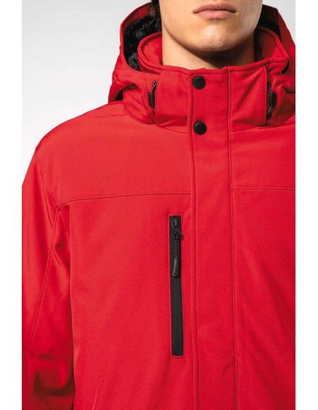 Parka softshell doublée capuche amovible Homme