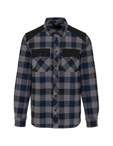 Chemise à carreaux Homme coton sergé