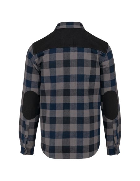 Chemise à carreaux Homme coton sergé