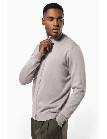 Cardigan zippé Homme col cheminée