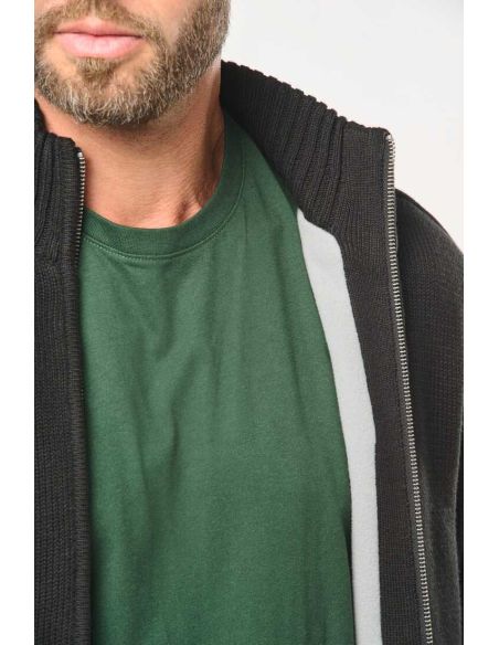 Cardigan doublé polaire Homme
