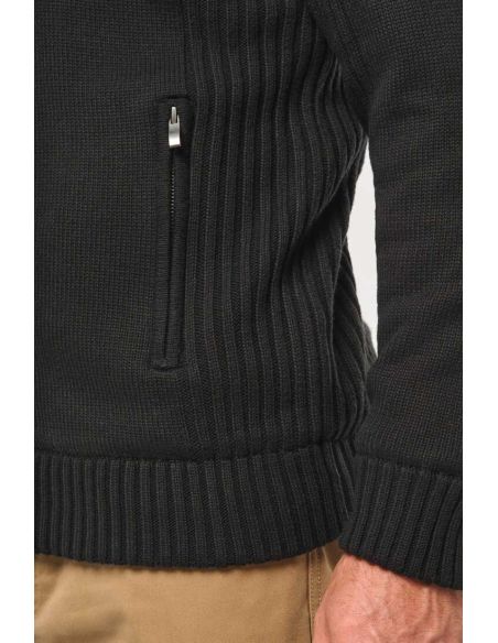 Cardigan doublé polaire Homme