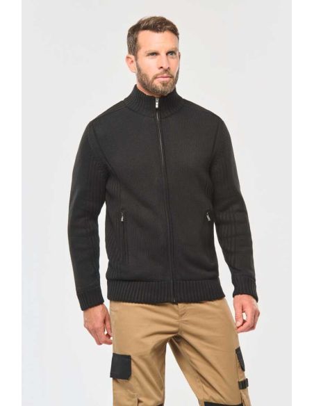 Cardigan doublé polaire Homme