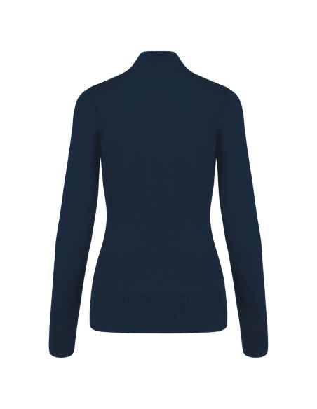 Cardigan zippé Femme col cheminée