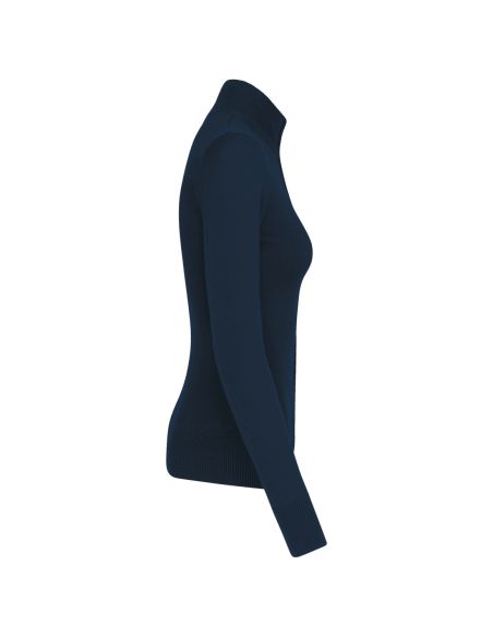 Cardigan zippé Femme col cheminée