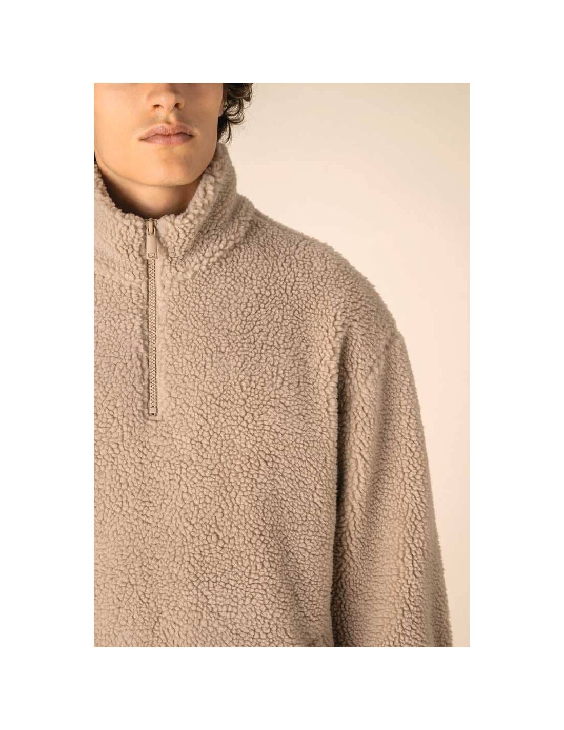 Unisex 1/4 Zip Sherpa Sweatshirt 340 gsm