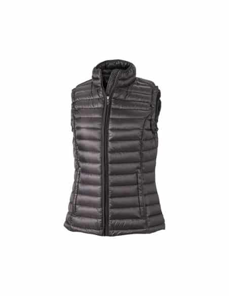 Women's Quilted Down Bodywarmer with stand-up collar