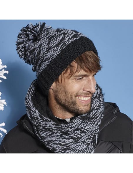 Bonnet en tricot doublé polaire Homme