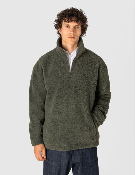 Sweat-shirt zippé sherpa unisexe Spasso SP404