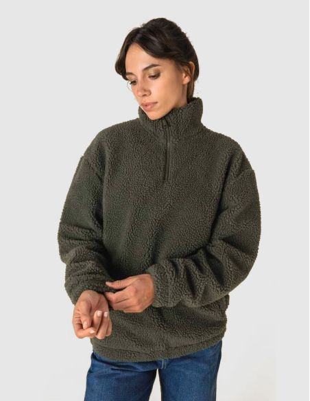 Sweat-shirt zippé sherpa unisexe Spasso SP404