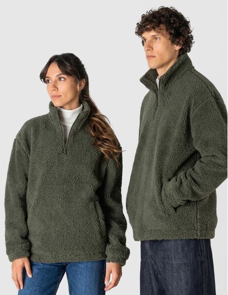 Sweat-shirt zippé sherpa unisexe Spasso SP404