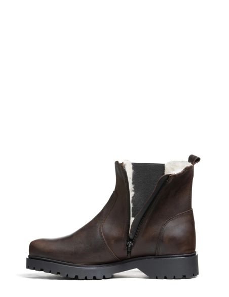 Bottes homme Anfibio Chelsea cuir doublées 100% Laine Naturelle