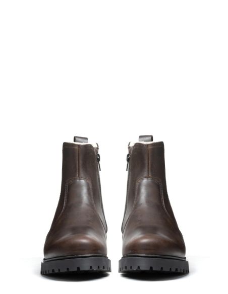 Bottes homme Anfibio Chelsea cuir doublées 100% Laine Naturelle