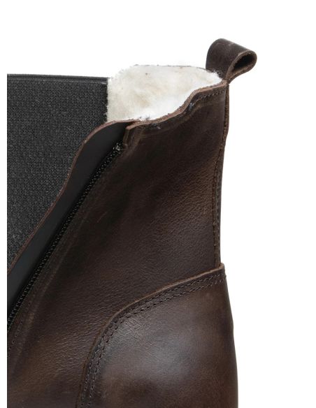 Bottes homme Anfibio Chelsea cuir doublées 100% Laine Naturelle