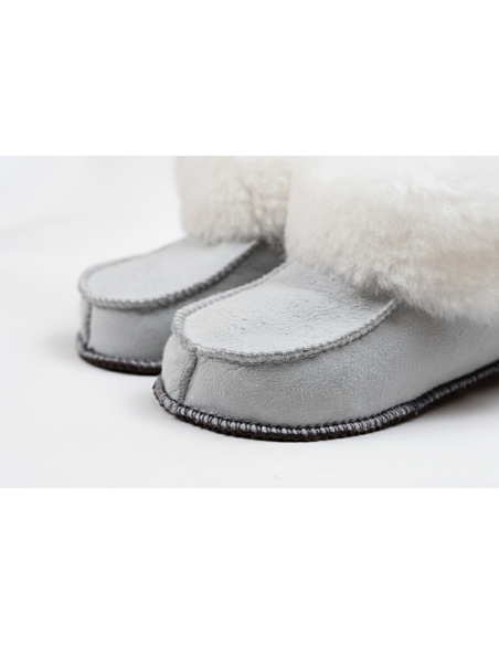 Chaussons 100 % peau de mouton, ultra chaud