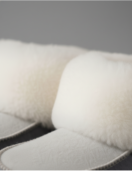 Chaussons 100 % peau de mouton, ultra chaud