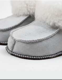 Chaussons 100 % peau de mouton, ultra chaud