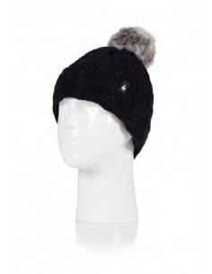 Women's Heat Holders Twisted Cuffed Hat with Tassel
