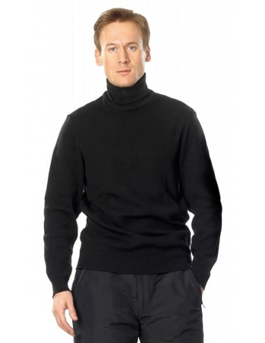 Mixed wool turtleneck sweater for men