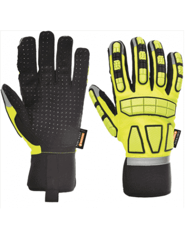 Portwest Men's Winter Impact Multi-Function High Visibility Gloves