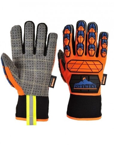 Portwest Men's Impact Pro High Visibility Gloves