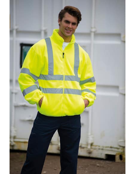 Portwest Men's HiVis Safety Fleece Jacket