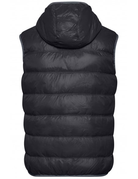 Men's Down Hooded Bodywarmer James & Nicholson